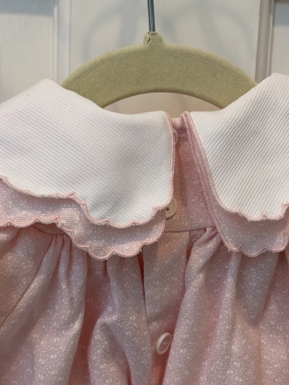 Sophie Dess Collections Paris Girls 12M Pink Smocked Peter Pan Collar Dress